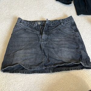 black jean skirt
